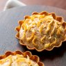 Sixpenny in Stanmore. Jerusalem artichoke tart with black truffle. 19th June 2022. Photo: Edwina Pickles / SMH Good weekend food