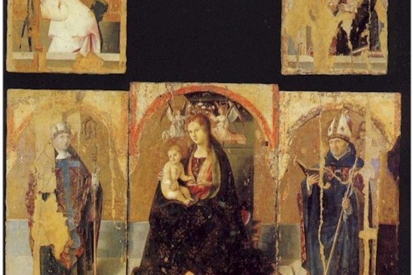 Three of the five large panels from Antonello’s San Gregorio Polyptych were among the paintings stolen on Saturday.