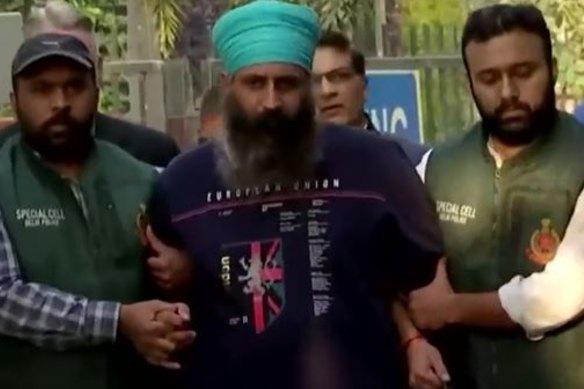 Rajwinder Singh grew a long beard and donned a turban to allegedly disguise himself in India.