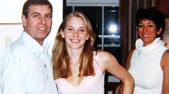 Prince Andrew pictured with Virginia Roberts in 2001 at Ghislaine Maxwell's townhouse.