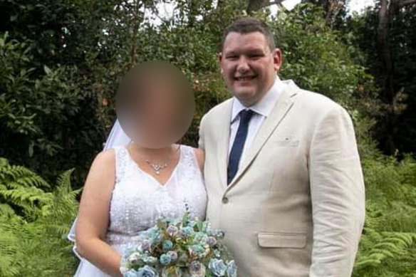 Steven Tougher, pictured at his wedding five weeks ago, was fatally stabbed in a McDonald's parking lot.