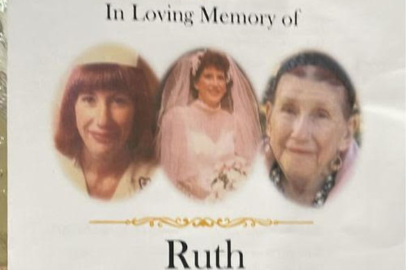 Ruth Beautmont’s funeral invitation