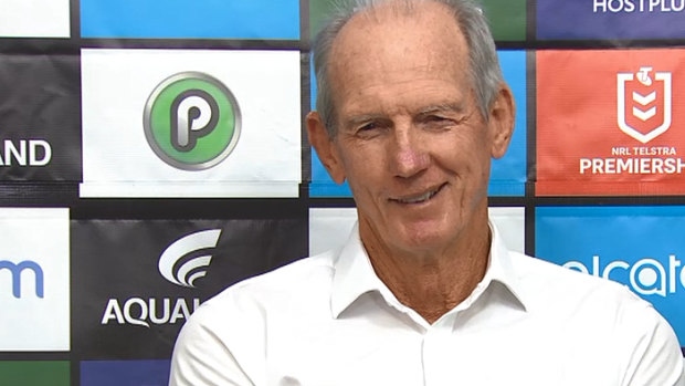 Despite interest from other clubs, Wayne Bennett is happy to be at South Sydney.
