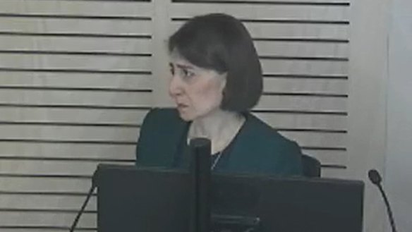 Premier Gladys Berejiklian gives evidence at ICAC on Monday.