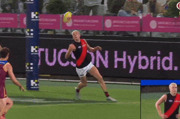 Nate Caddy kicks a stunning goal.