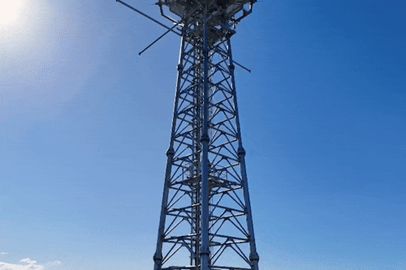 The unmanned Western Sydney Airport air traffic control tower.
