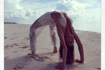 Yoga enthusiast Miranda Kerr.