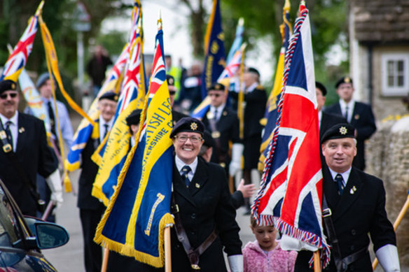 A yearly parade through the narrow streets of Leighterton honours the 23 Anzacs buried in the village.