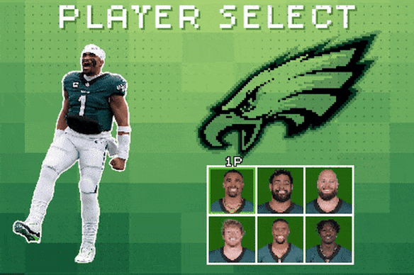 The mass of the Eagles offensive line is key to the success of the tush push. 