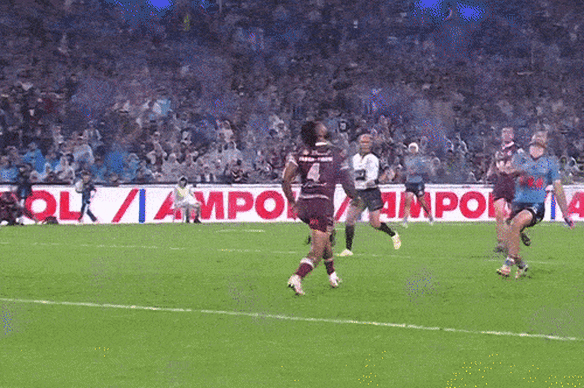 James Tedesco scores a stunner to secure victory for NSW.