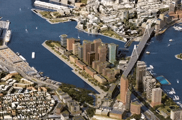 The bulk of Glebe Island’s working port facilities will be scrapped for high-density housing around the future Bays West metro station.