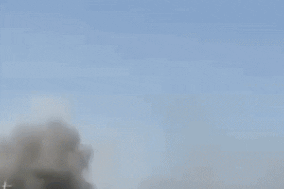 A video uploaded by Iran’s semi-official Mehr News Agency and verified by The New York Times appears to show a Tomahawk cruise missile striking a naval base beside a girls’ school in Minab.