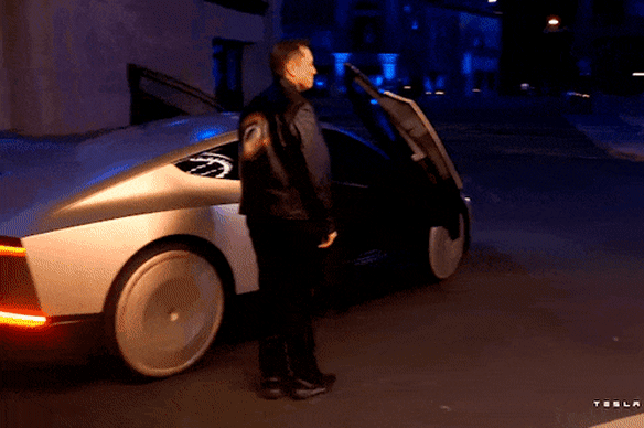 Elon Musk at the robotaxi event “We, Robot”.