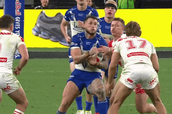 Bronson Xerri is stripped of the ball.