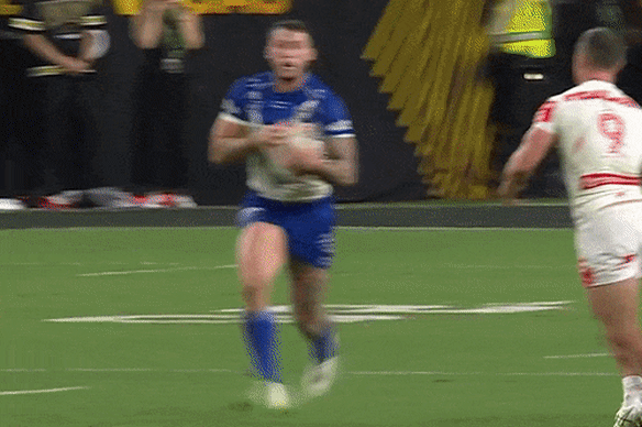 Bronson Xerri loses the ball in Las Vegas.