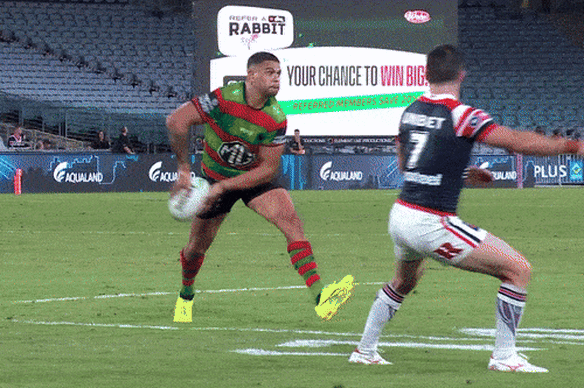 Lighting Latrell: How the Souths’ star’s pass for Friday night’s match-winner travelled a blistering 54km/h.