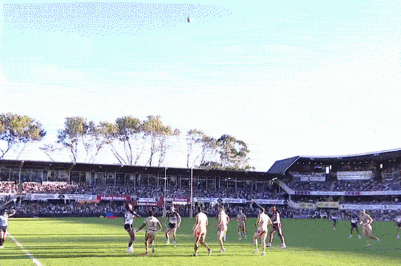 Jason Saab with his deliberate header.