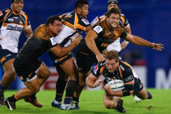 Falling down: The Brumbies couldn't get off the ground against the Jaguares. 