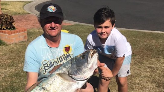 Wayne Smith with his son Noah in a photo uploaded to social media in 2017.