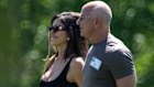 Jeff Bezos, founder of Amazon.com Inc., right, and Lauren Sanchez Bezos walk to lunch during the Allen & Co. Media and Technology Conference in Sun Valley, Idaho, US, on Thursday, July 10, 2025. The annual event has been a historic breeding ground for media deals and is usually a forum for tech and media elites to discuss the future of their industry. Photographer: David Paul Morris/Bloomberg