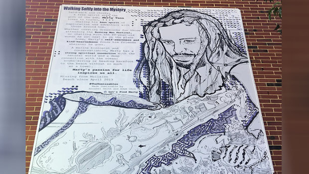 The mural of Marty at Curtin University.