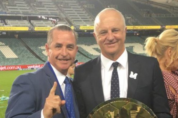 Bradley Charles Stubbs - the coach whisperer – pictured with Graham Arnold after Sydney FC won the A-League title.
