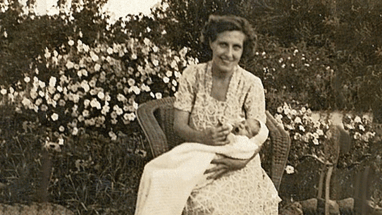 Author Robyn Davidson’s family albums, including Davidson as a child with her mother, and her mother with her grandmother.