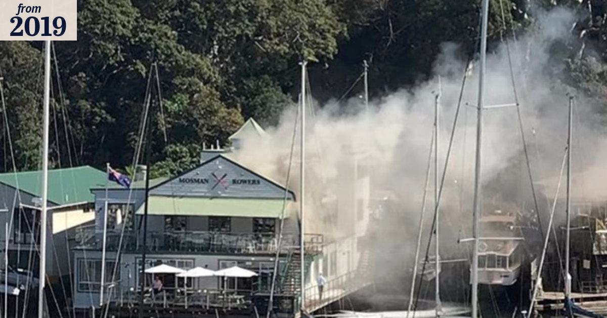 Heritage-listed Mosman Rowers Club ravaged by fire