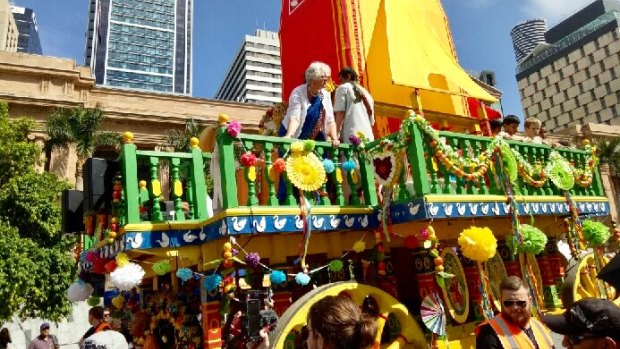 The Hare Krishna Festival of Chariots in Brisbane CBD.
