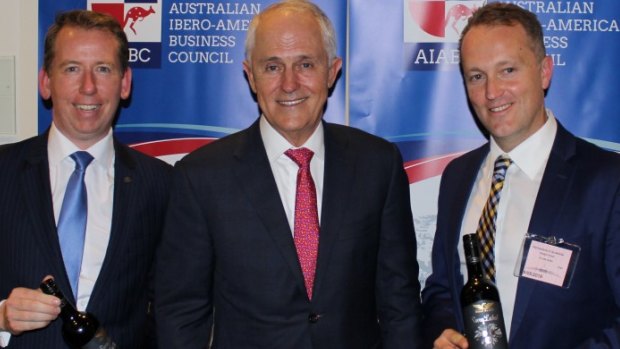 (L-R) John Margerison, AIABC founding director, former PM Malcolm Turnbull, and AIABC board member Shaun Cartwright at the council's federal budget leaders event.