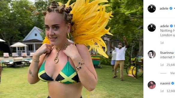 Adele's post has sparked a debate around cultural appropriation.