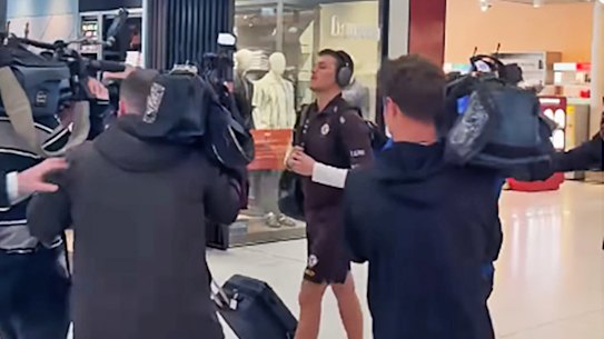 Not one, but four cameras were there to greet Jack Ginnivan’s arrival to Adelaide.