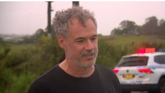 Nick Moir at the crash scene.