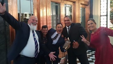 The very happy - and award-winning - Indigenous Employment Strategies Team: team leader Craig Leon, Julie Crane, Robbie Enchong, Oscar Enchong and Sharna Bartley.