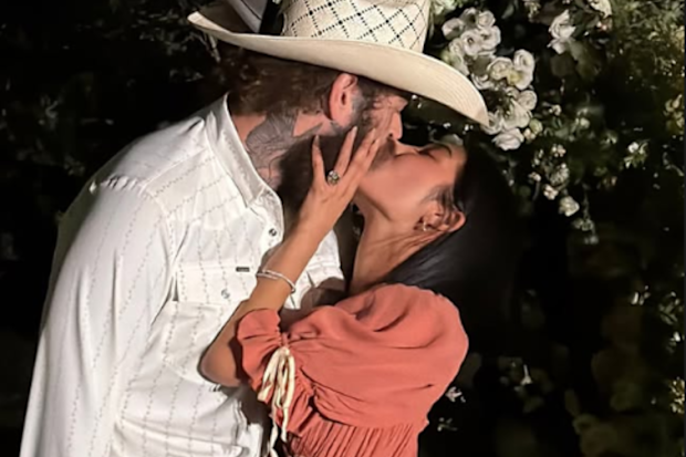 Post Malone engaged to stylist Christy Lee as fiancée shows off massive  diamond | Nine.com.au