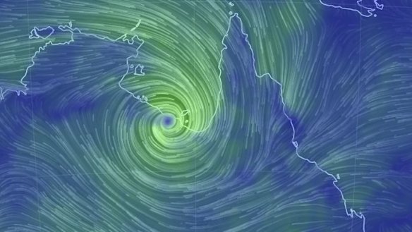 Tropical cyclone Esther made landfall near the Northern Territory-Queensland border about midday on Monday.