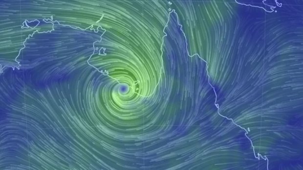 Tropical cyclone Esther made landfall near the Northern Territory-Queensland border about midday on Monday.