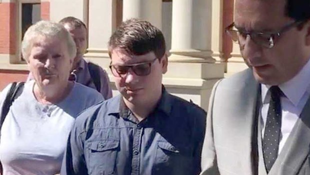 Dylan O'Meara was not able to go to the funeral of his son after being charged with manslaughter over the baby's death.