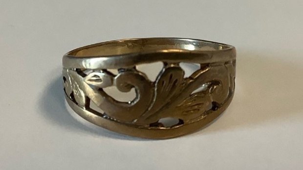 The ring the elderly woman had with her when she was found earlier this month.