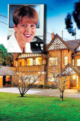 Simone Semmens and one of her former properties, Edzell House, in Toorak