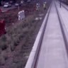 Footage shows light rail near-miss days before pedestrian strike