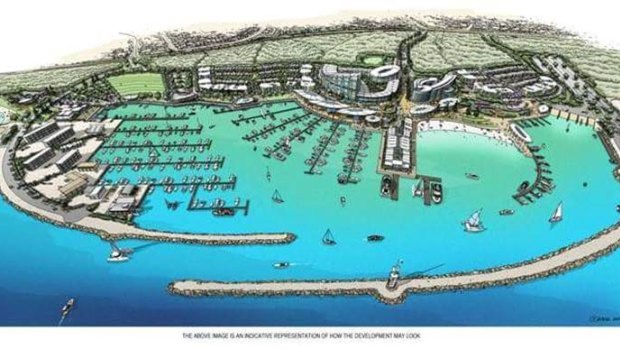 An originally released concept image of the marina.