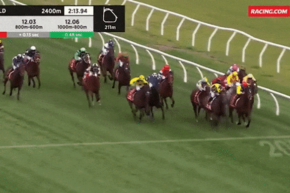 Jockey Mark Zahra was penalised for his whip use in the Caulfield Cup.
