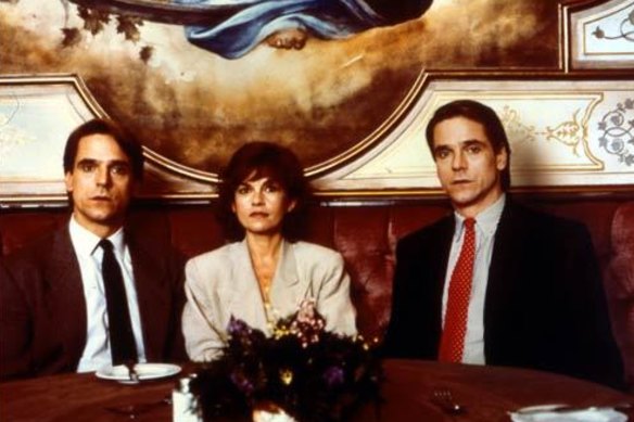 Jeremy Irons playing twins alongside Genevieve Bujold in the 1988 film Dead Ringers.