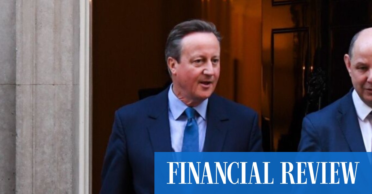 Former UK Prime Minister David Cameron to head Foreign Office