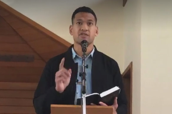 The proposed law would protect people such as footballer Israel Folau. 
