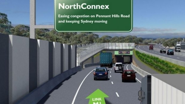 An artist's impression of Sydney's NorthConnex project. Image supplied.
