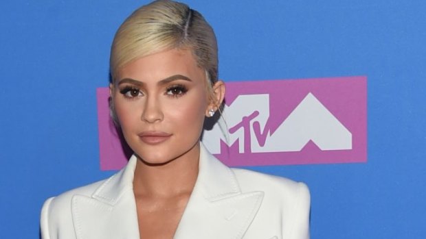 Kylie Jenner arrives at the MTV Video Music Awards.