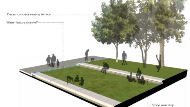 Design image submitted as part of the development application for a new park at South Bank.