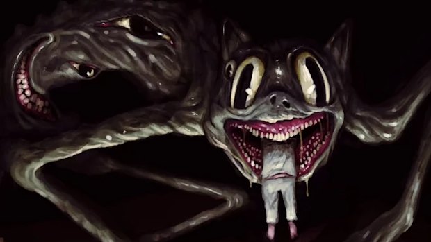 Horrors are out there: “Cartoon Cat in his Mall”, by Canadian horror artist Trevor Henderson.